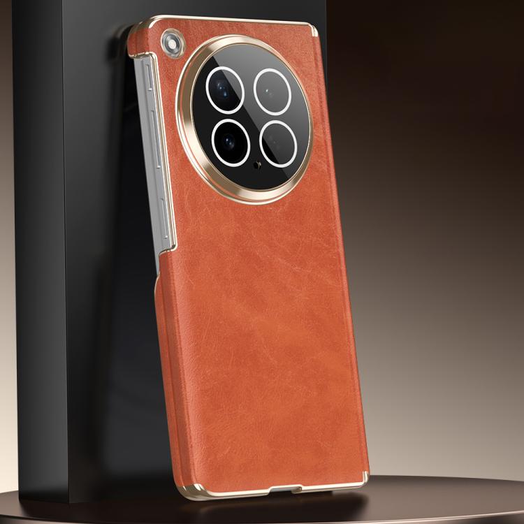 For OPPO Find N6 Foldable Magnetic Oil-Wax Texture Vegan Leather Phone Case