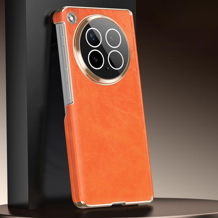 For OPPO Find N6 Foldable Magnetic Oil-Wax Texture Vegan Leather Phone Case