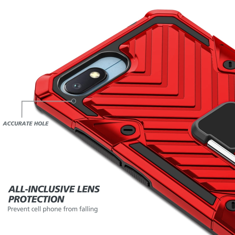 For Xiaomi Redmi 6A Cool Armor PC + TPU Shockproof Case with 360 Degree Rotation Ring Holder