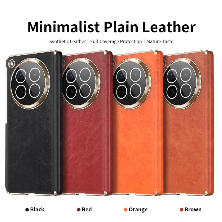 For OPPO Find N6 Foldable Magnetic Oil-Wax Texture Vegan Leather Phone Case