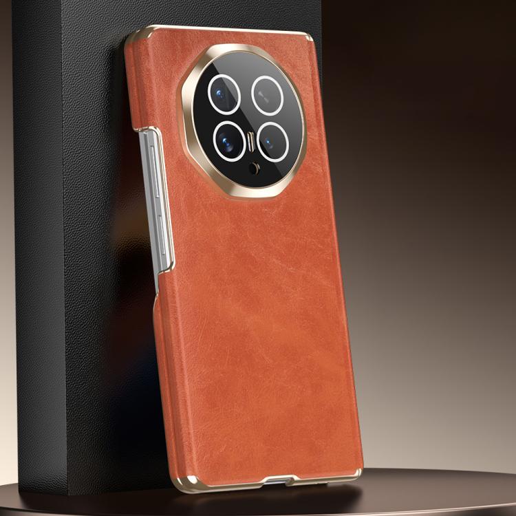 For Honor Magic V6 Foldable Magnetic Oil-Wax Texture Vegan Leather Phone Case