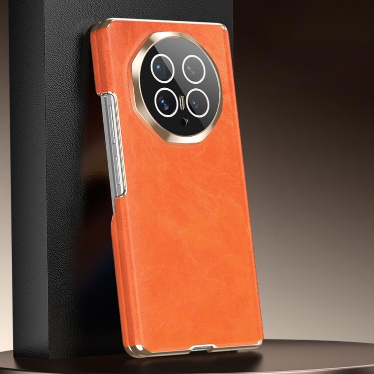 For Honor Magic V6 Foldable Magnetic Oil-Wax Texture Vegan Leather Phone Case