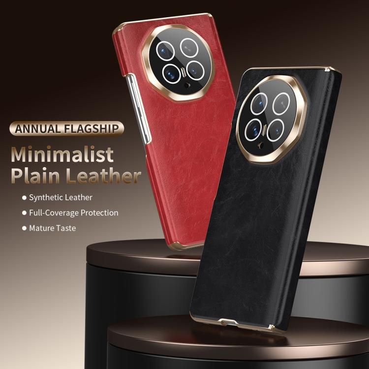 For Honor Magic V6 Foldable Magnetic Oil-Wax Texture Vegan Leather Phone Case