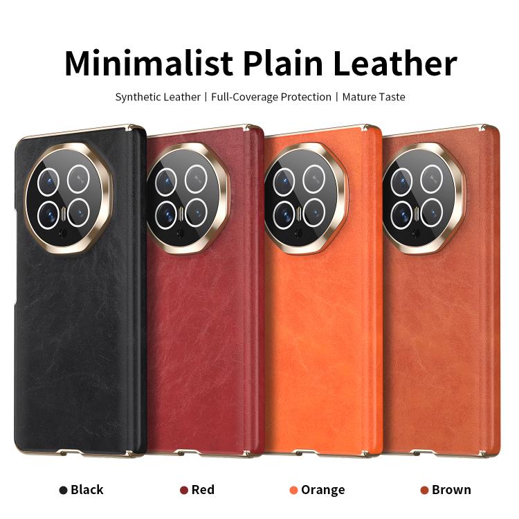 For Honor Magic V6 Foldable Magnetic Oil-Wax Texture Vegan Leather Phone Case