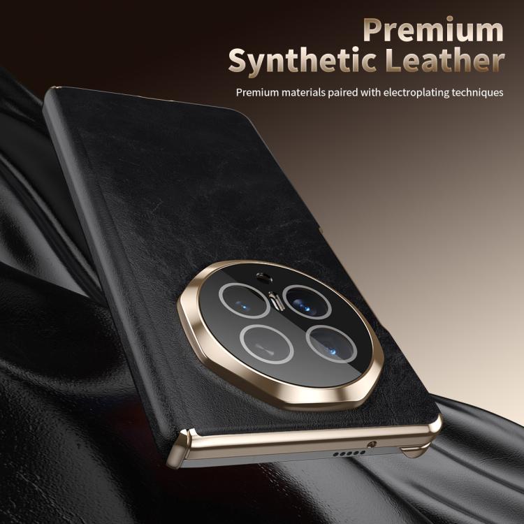 For Honor Magic V6 Foldable Magnetic Oil-Wax Texture Vegan Leather Phone Case