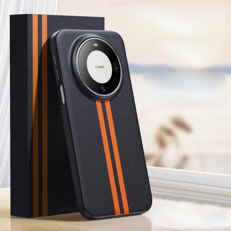 For Huawei Mate 60 Pro / Mate 60 Pro+ Boundless Rock Sand Starting Line Series Contrast Color Magnetic Phone Case