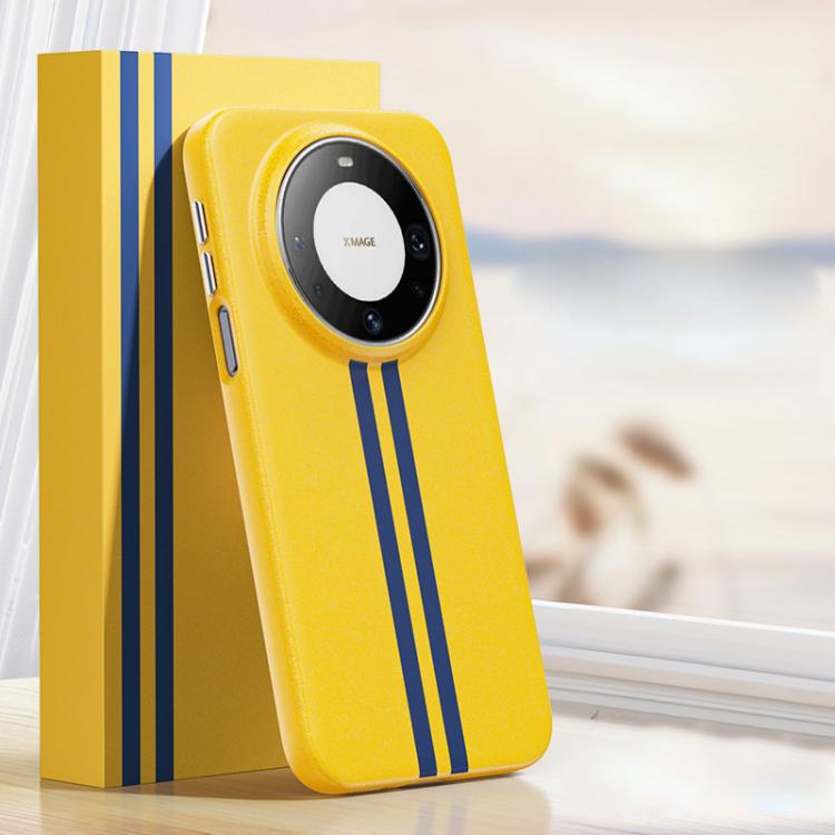 For Huawei Mate 60 Pro / Mate 60 Pro+ Boundless Rock Sand Starting Line Series Contrast Color Magnetic Phone Case