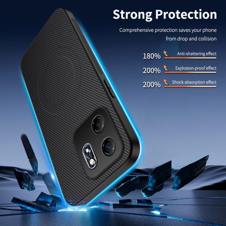 For OPPO Reno15 Pro Max 5G Global WANLONFENG TQ1 Series Magnetic Carbon Fiber Texture Phone Case with 2pcs Screen Films