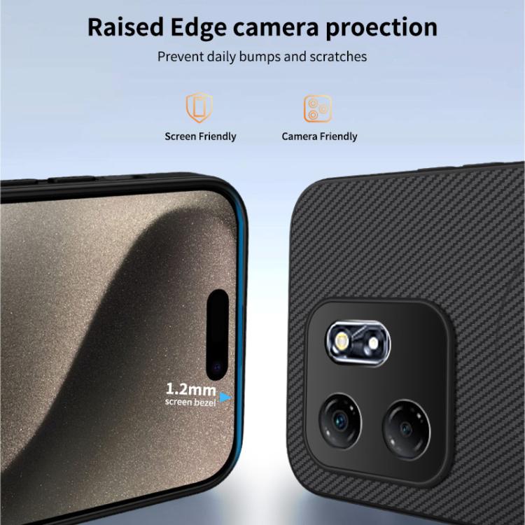 For OPPO Reno15 Pro 5G Global WANLONFENG TQ1 Series Magnetic Carbon Fiber Texture Phone Case with 2pcs Screen Films