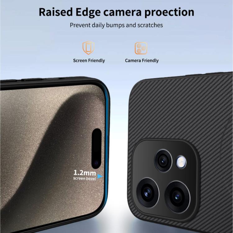 For OPPO Reno15 5G Global WANLONFENG TQ1 Series Magnetic Carbon Fiber Texture Phone Case with 2pcs Screen Films