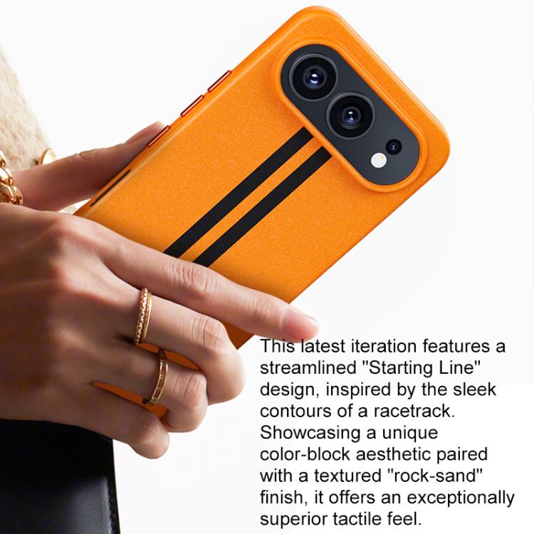 For Honor 500 / 500 Pro Global 155.8mm Boundless Rock Sand Starting Line Series Contrast Color Magnetic Phone Case
