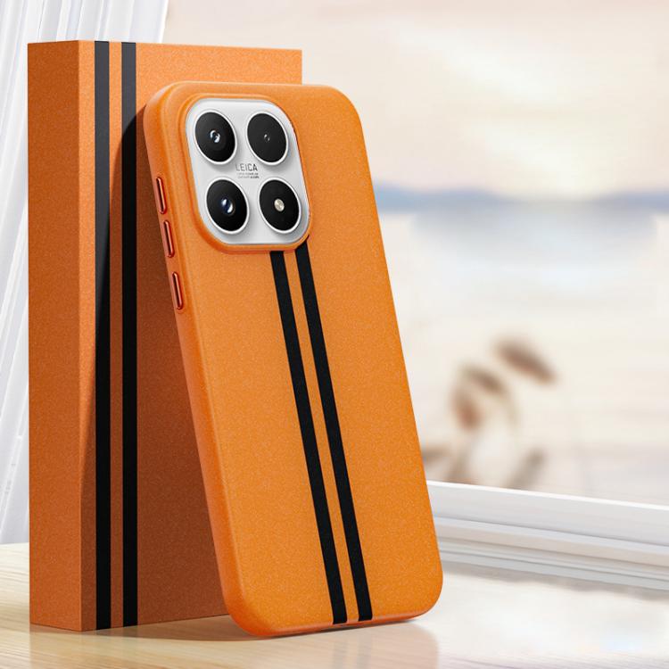 For Xiaomi 17 Boundless Rock Sand Starting Line Series Contrast Color Magnetic Phone Case