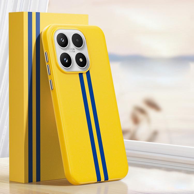 For Xiaomi 17 Boundless Rock Sand Starting Line Series Contrast Color Magnetic Phone Case