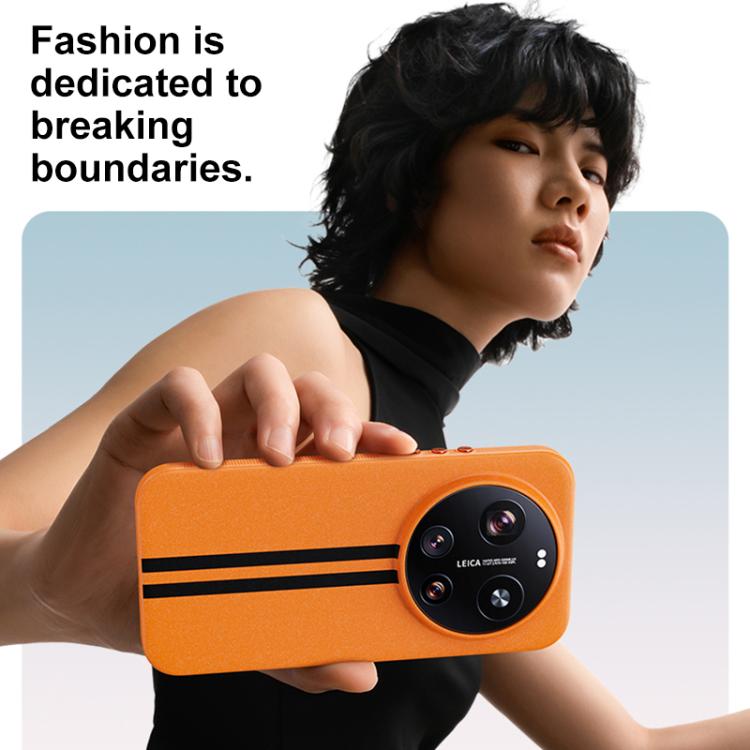 For Xiaomi 17 Boundless Rock Sand Starting Line Series Contrast Color Magnetic Phone Case