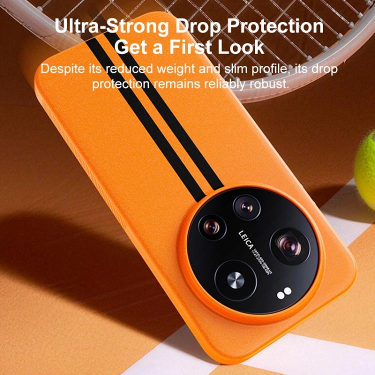 For Xiaomi 17 Boundless Rock Sand Starting Line Series Contrast Color Magnetic Phone Case