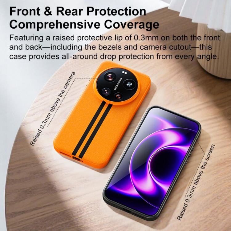 For Xiaomi 17 Boundless Rock Sand Starting Line Series Contrast Color Magnetic Phone Case