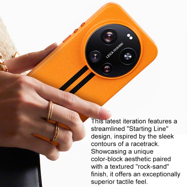 For Xiaomi 17 Boundless Rock Sand Starting Line Series Contrast Color Magnetic Phone Case