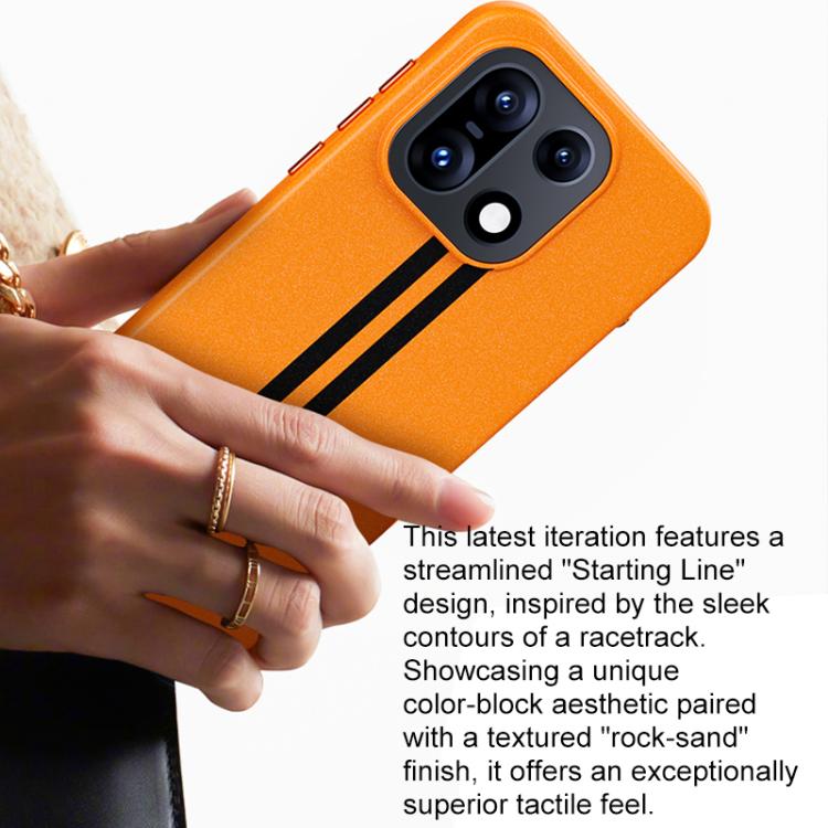 For OnePlus 15 Boundless Rock Sand Starting Line Series Contrast Color Magnetic Phone Case