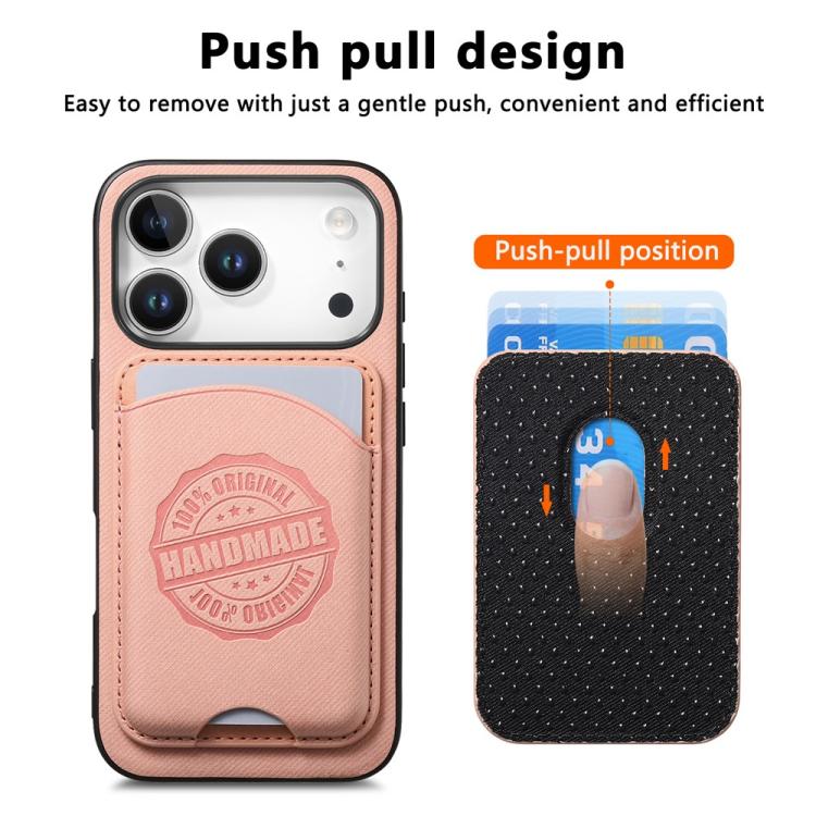 For iPhone 14 Pro Max Twill Texture Vegan Leather Magnetic Phone Cover with Detachable Card Holder