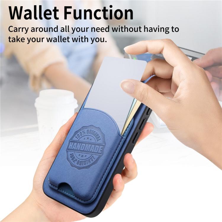 For iPhone 11 Pro Max Twill Texture Vegan Leather Magnetic Phone Cover with Detachable Card Holder