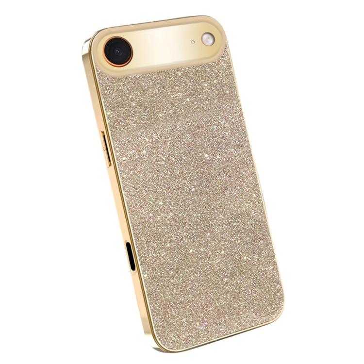 For iPhone Air Electroplating Frame Sparkling Glitter Shockproof Phone Case