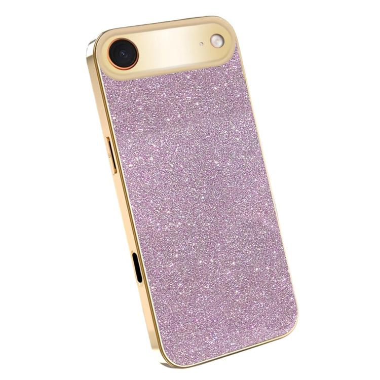 For iPhone Air Electroplating Frame Sparkling Glitter Shockproof Phone Case