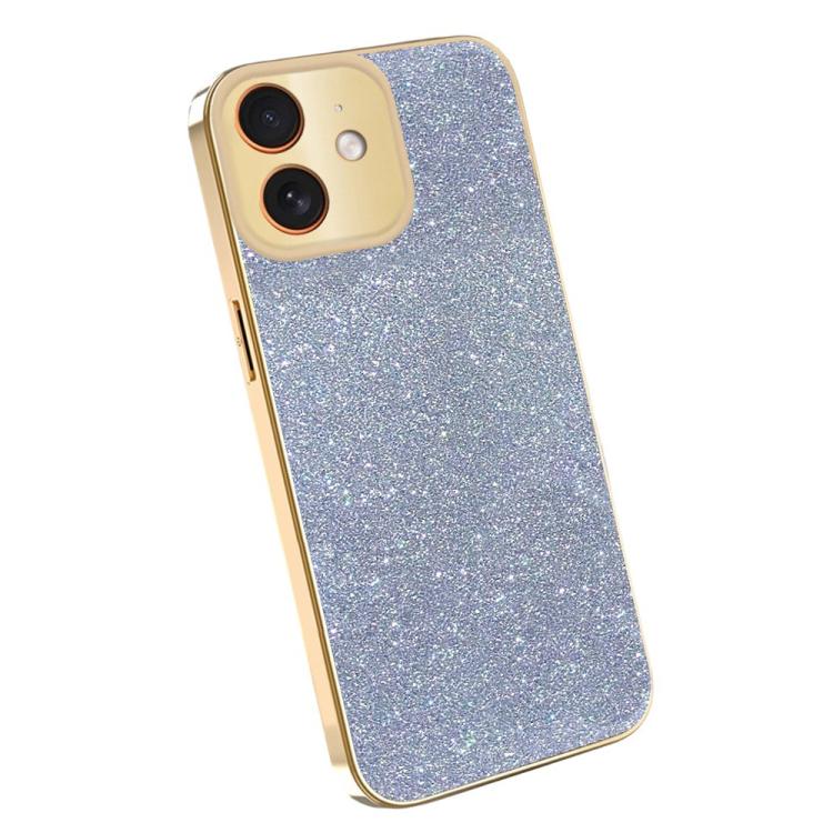 For iPhone 11 Electroplating Frame Sparkling Glitter Shockproof Phone Case