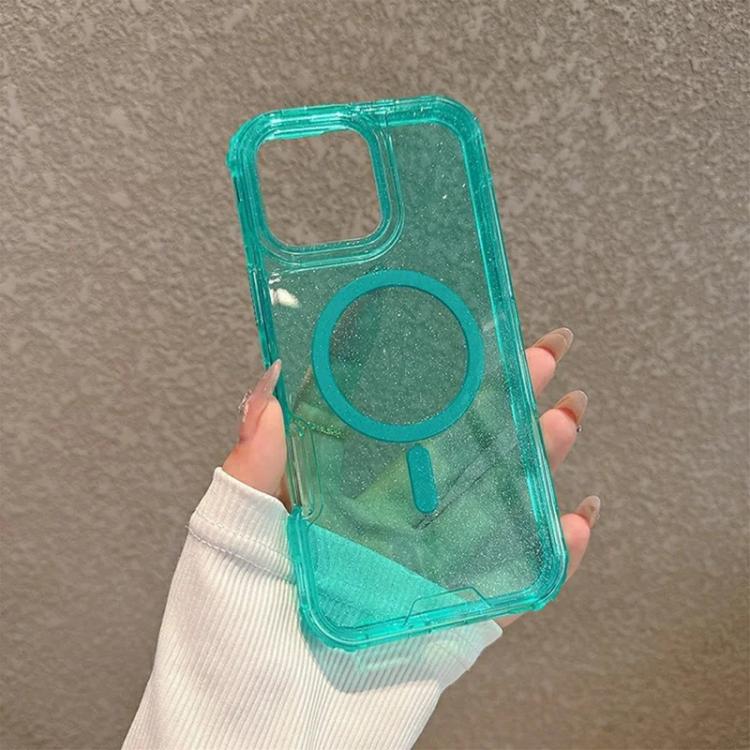 For iPhone 15 Plus / 14 Plus Detachable 3 in 1 Glitter Magnetic Phone Case