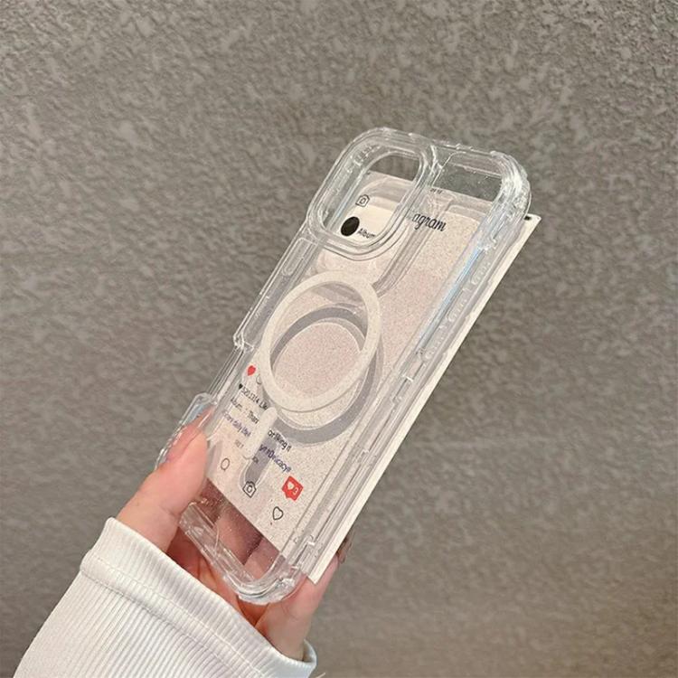 For iPhone 14 Pro Detachable 3 in 1 Glitter Magnetic Phone Case