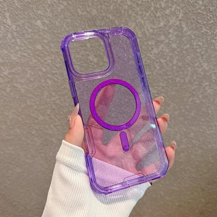 For iPhone 14 Pro Detachable 3 in 1 Glitter Magnetic Phone Case