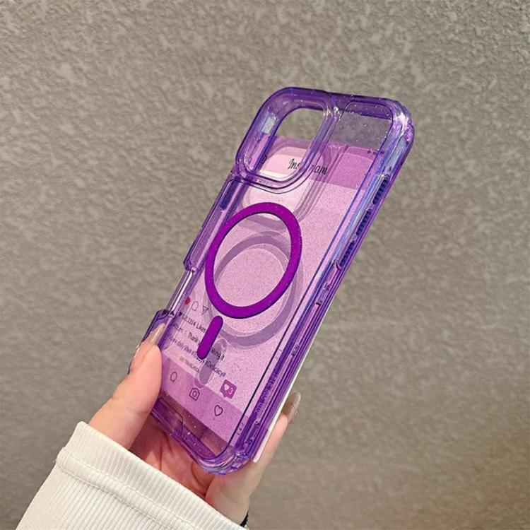 For iPhone 14 Pro Detachable 3 in 1 Glitter Magnetic Phone Case