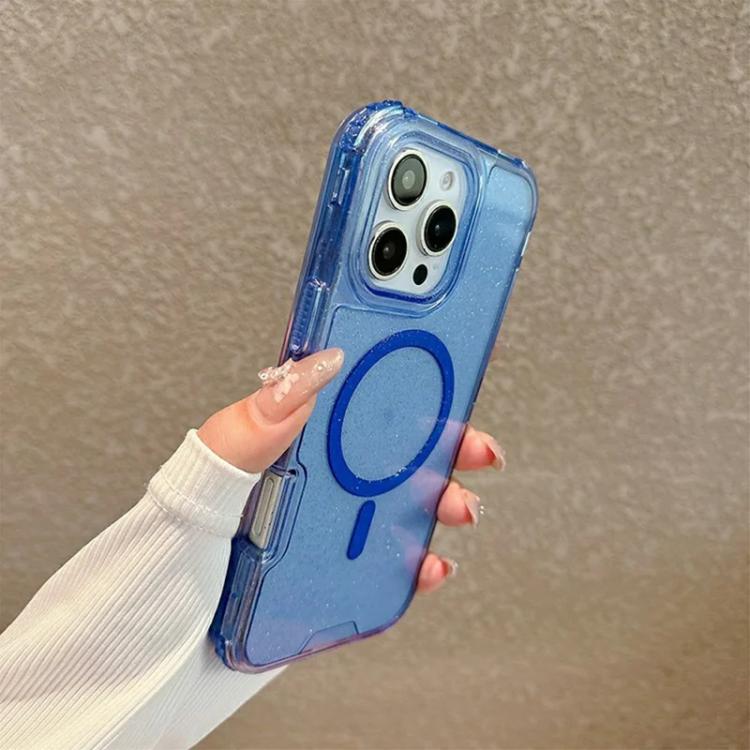 For iPhone 14 Pro Max Detachable 3 in 1 Glitter Magnetic Phone Case