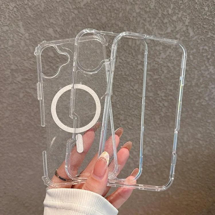For iPhone 16 Detachable 3 in 1 Glitter Magnetic Phone Case