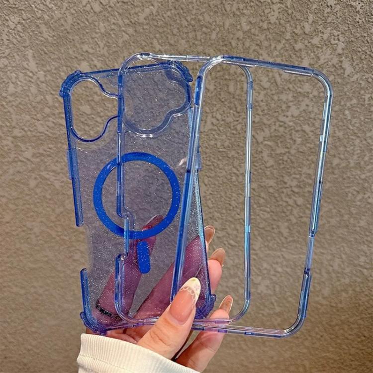 For iPhone 16 Detachable 3 in 1 Glitter Magnetic Phone Case