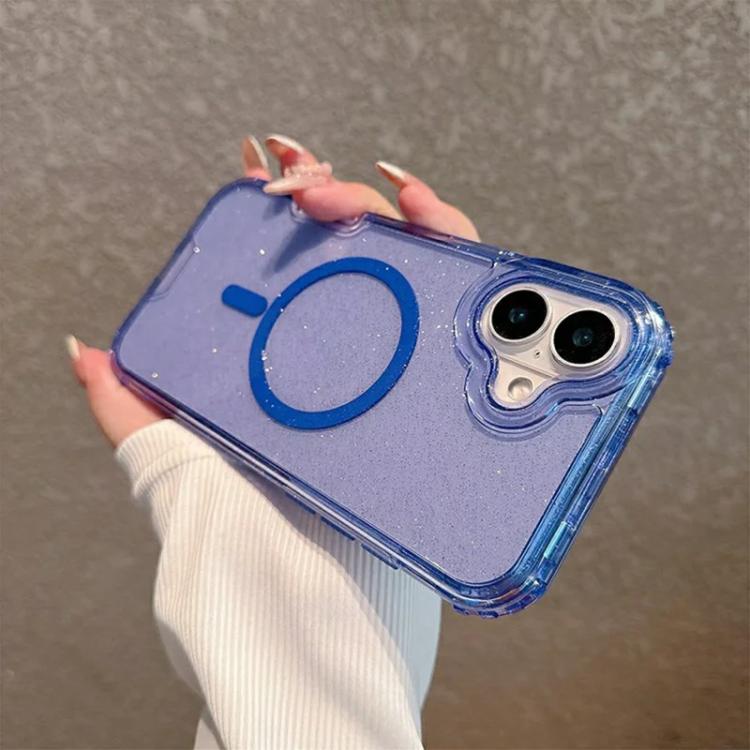 For iPhone 16 Detachable 3 in 1 Glitter Magnetic Phone Case