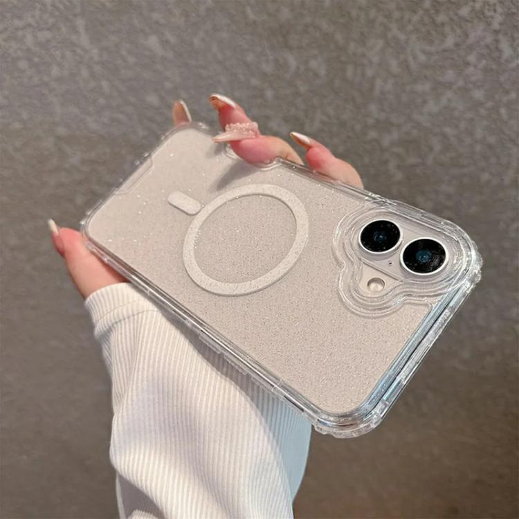 For iPhone 16 Plus Detachable 3 in 1 Glitter Magnetic Phone Case