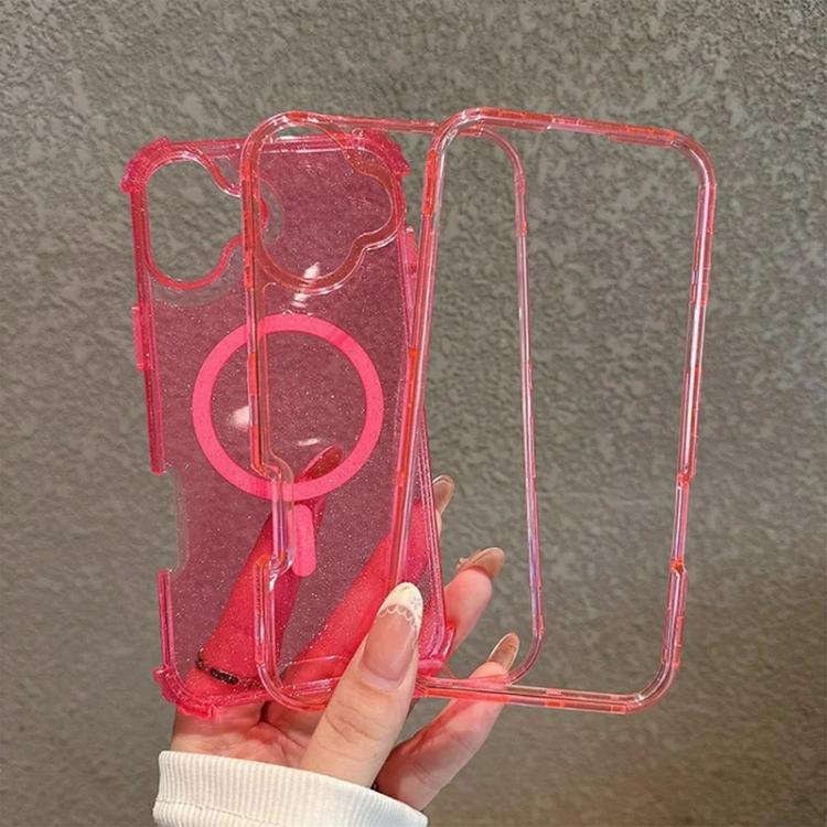 For iPhone 17 Detachable 3 in 1 Glitter Magnetic Phone Case