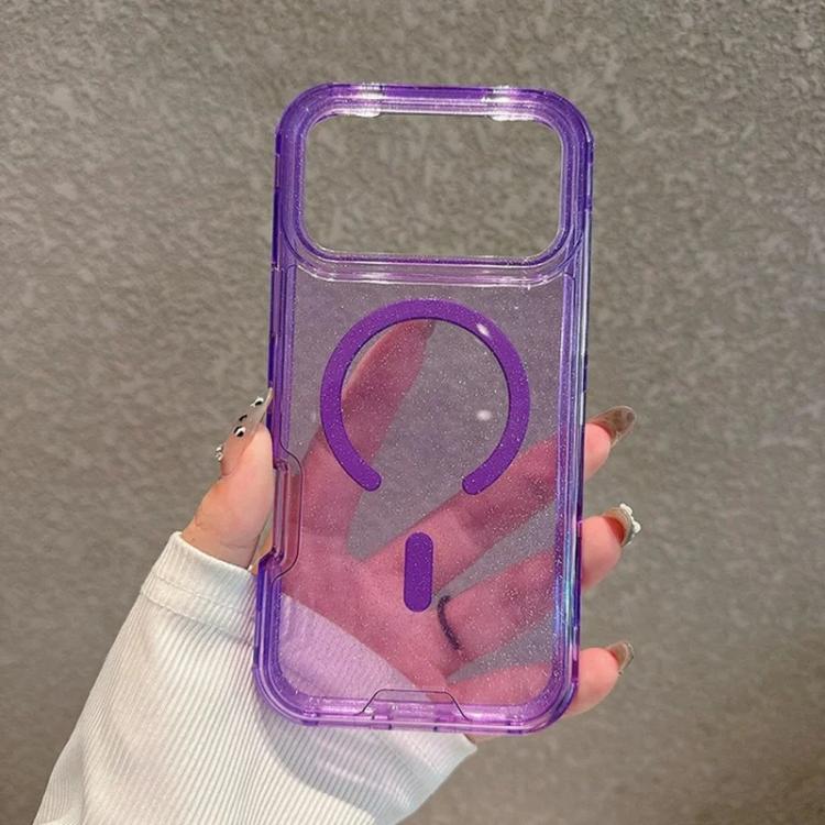 For iPhone 17 Pro Detachable 3 in 1 Glitter Magnetic Phone Case