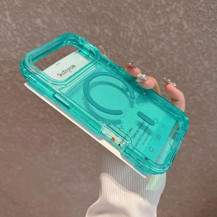For iPhone 17 Pro Max Detachable 3 in 1 Glitter Magnetic Phone Case