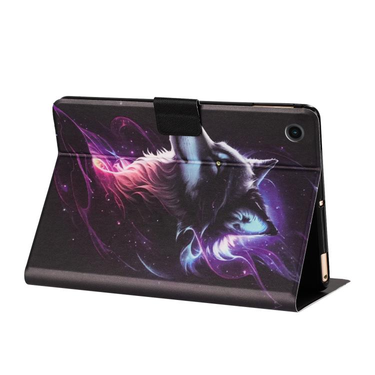For Samsung Galaxy Tab A8 / X200 Litchi Texture Voltage Painted Vegan Leather Smart Tablet Case