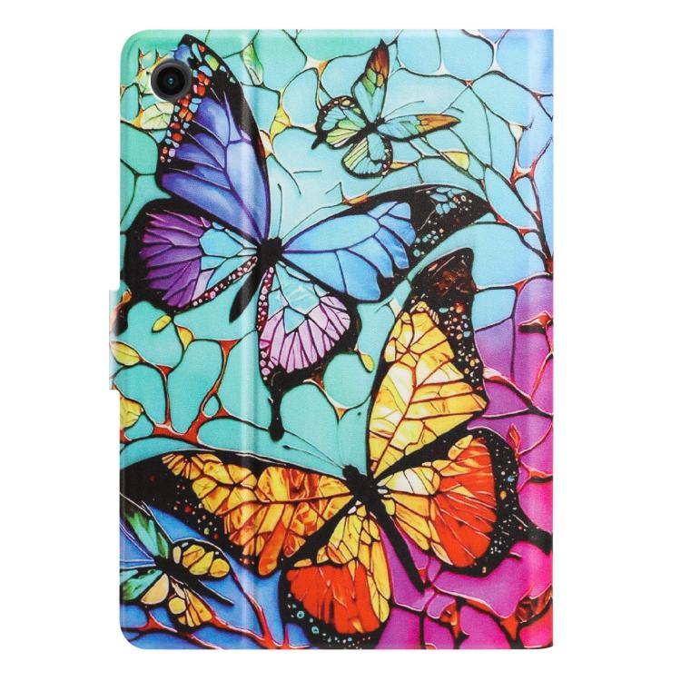 For Samsung Galaxy Tab A8 / X200 Litchi Texture Voltage Painted Vegan Leather Smart Tablet Case