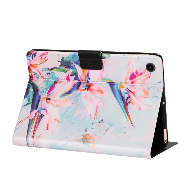 For Samsung Galaxy Tab A11+ / A9+ Litchi Texture Voltage Painted Vegan Leather Smart Tablet Case