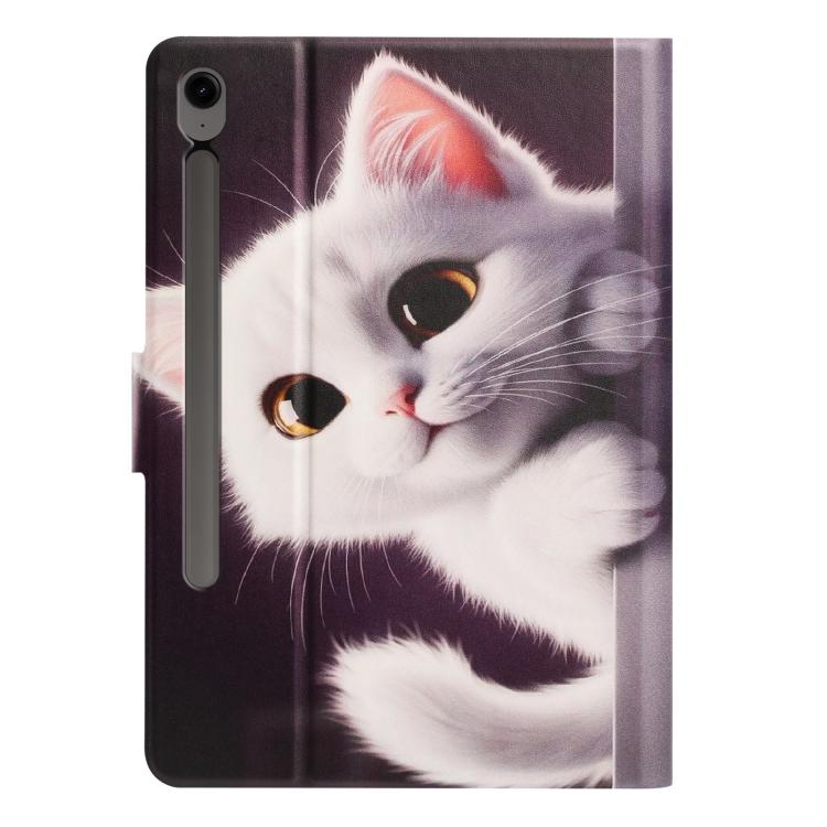 For Samsung Galaxy Tab S9 / S9 FE Litchi Texture Voltage Painted Vegan Leather Smart Tablet Case