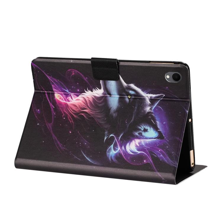 For Samsung Galaxy Tab S11 Litchi Texture Voltage Painted Vegan Leather Smart Tablet Case