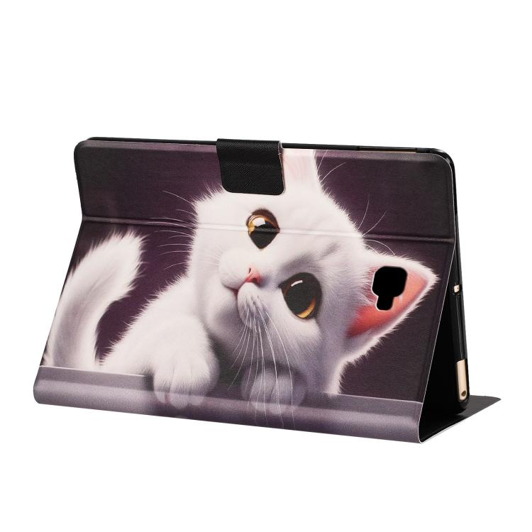 For Samsung Galaxy Tab A 10.1 2016 / T580 Litchi Texture Voltage Painted Vegan Leather Smart Tablet Case