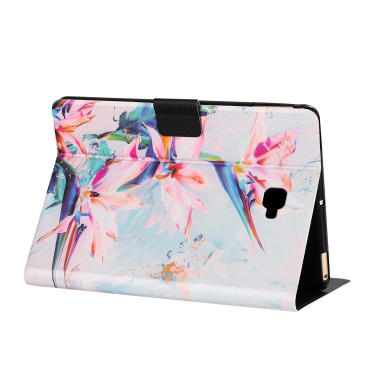 For Samsung Galaxy Tab A 10.1 2016 / T580 Litchi Texture Voltage Painted Vegan Leather Smart Tablet Case