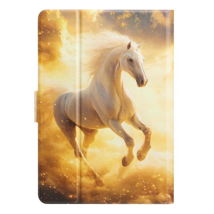 For Amazon Kindle Fire 11th 2024 / 2022 Litchi Texture Voltage Painted Vegan Leather Smart Tablet Case