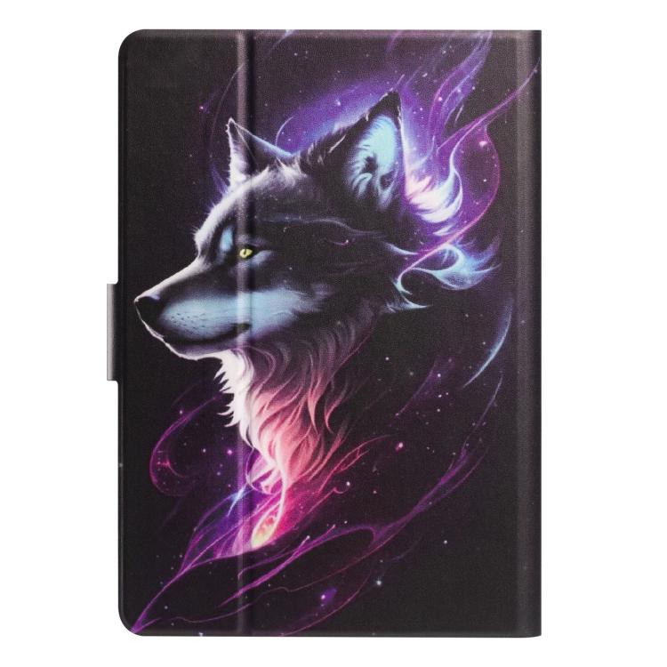 For Amazon Kindle Fire 11th 2024 / 2022 Litchi Texture Voltage Painted Vegan Leather Smart Tablet Case
