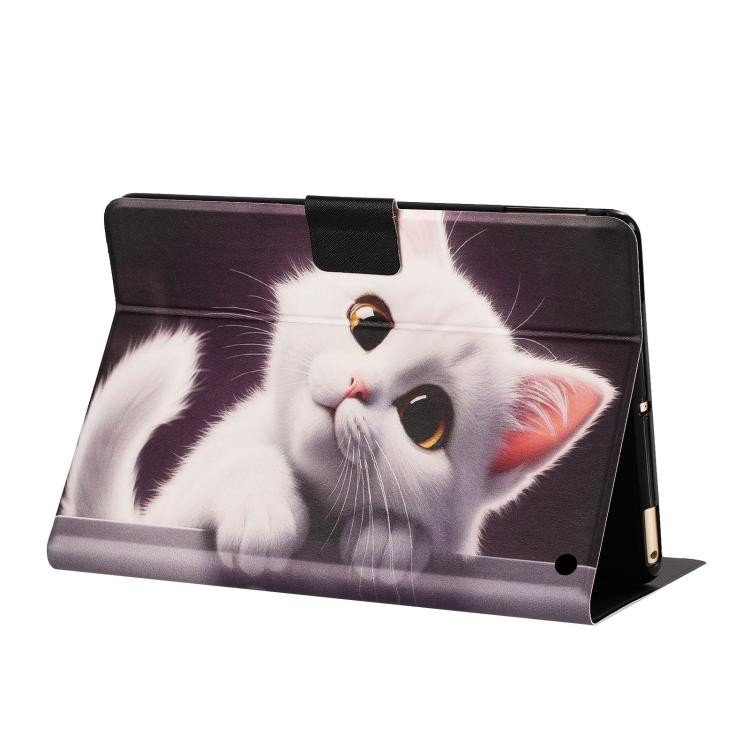 For Amazon Kindle Fire HD10 2023 / 2021 Litchi Texture Voltage Painted Vegan Leather Smart Tablet Case