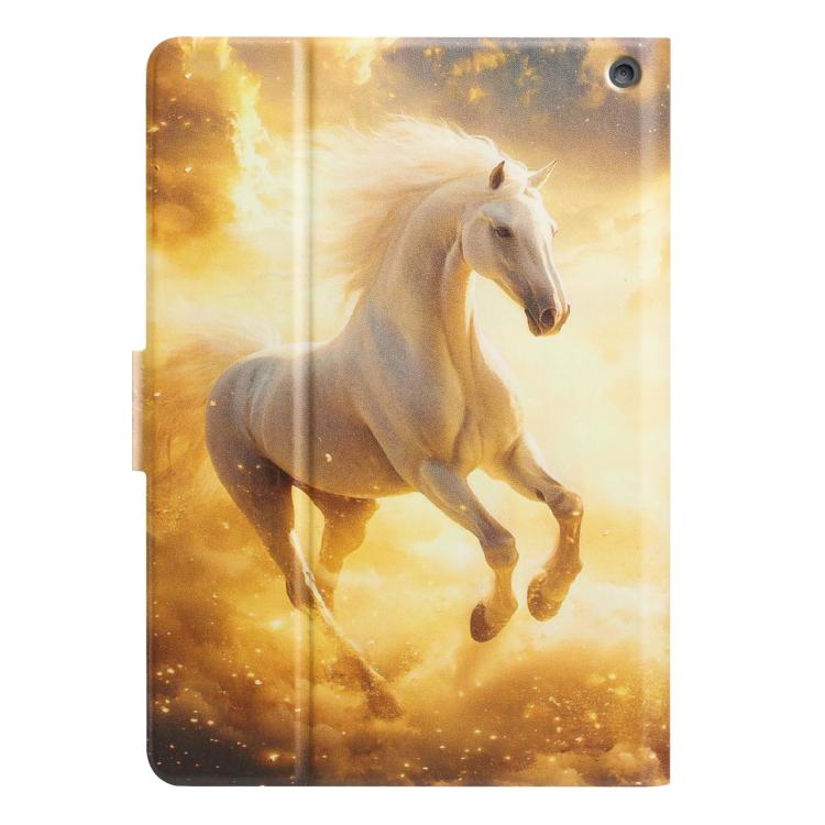 For Amazon Kindle Fire HD8 2022 / 2020 Litchi Texture Voltage Painted Vegan Leather Smart Tablet Case